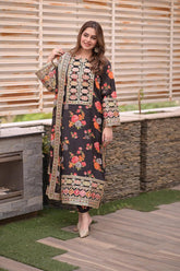 ANEELAS SILK EMBROIDERY DRESS 3 PIECE 2375