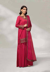 MARIA B LAWN PRINTED EMBROIDERY DRESS 3 PIECE UNSTITCHED 2142