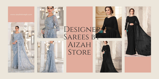 maria b Designer Sarees by aizahstore