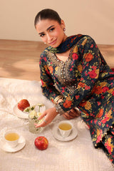 MARIA B KHADDAR PRINTED EMBROIDERY DRESS 3 PIECE 2395