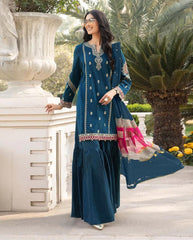 MARIA B LAWN EMBROIDERY DRESS 3 PIECE UNSTITCHED