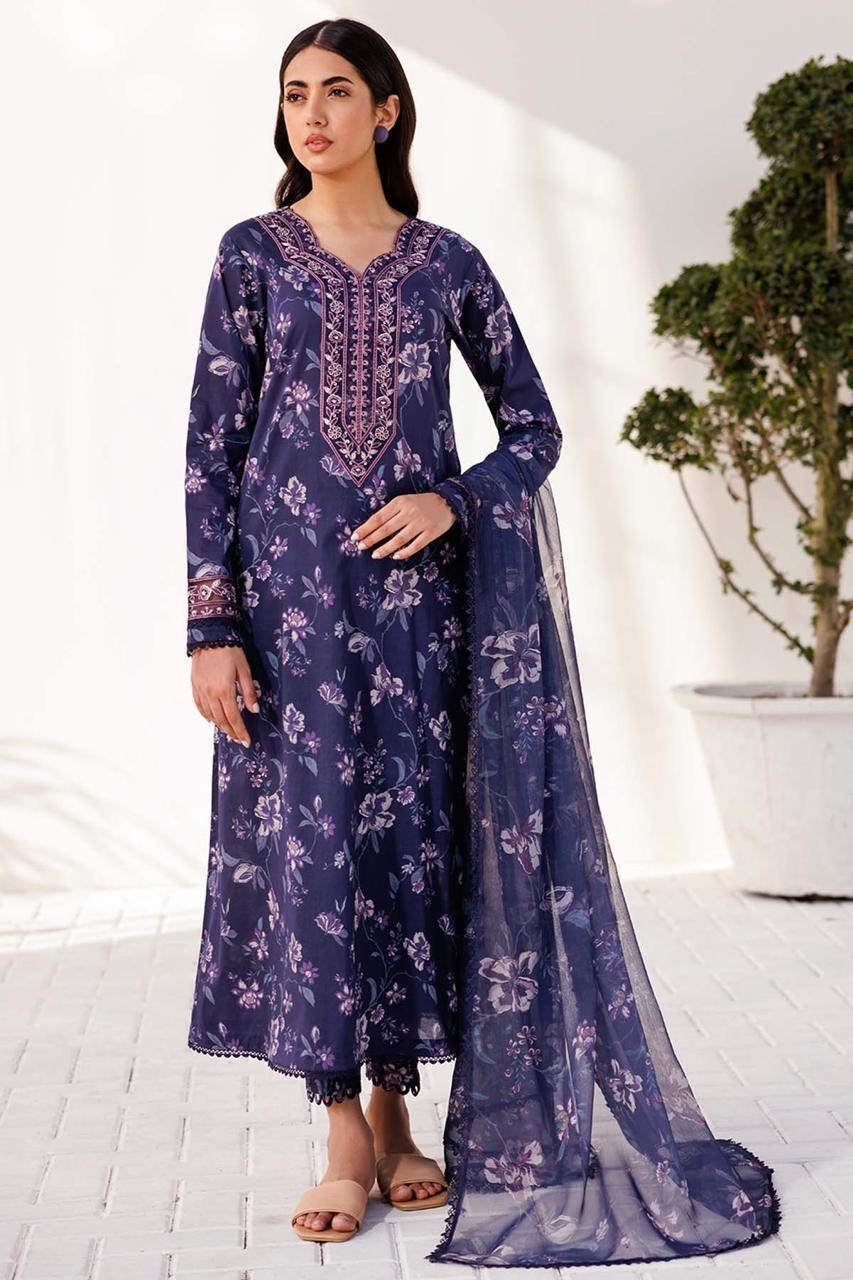 FARASHA LAWN PRINTED EMBROIDERY DRESS 3 PIECE UNSTITCHED