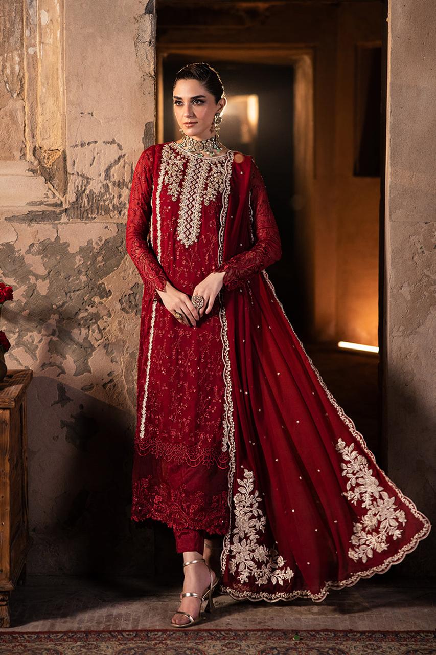 AZURE EMBROIDERED CHIFFON DRESS 3 PIECE 2361