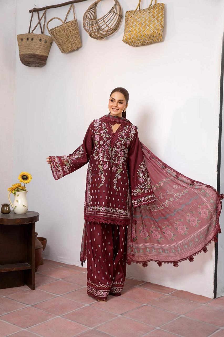 SOBIA NAZIR DHANAK EMBROIDERY DRESS 3 PIECE 2366