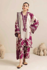 AIZAH PRINTED LAWN EMBROIDERY DRESS 3 PIECE