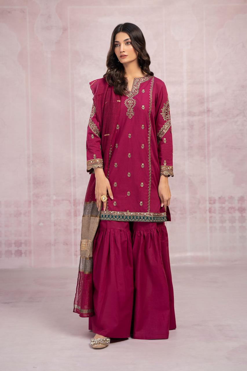 MARIA B LAWN EMBROIDERY DRESS 3 PIECE UNSTITCHED