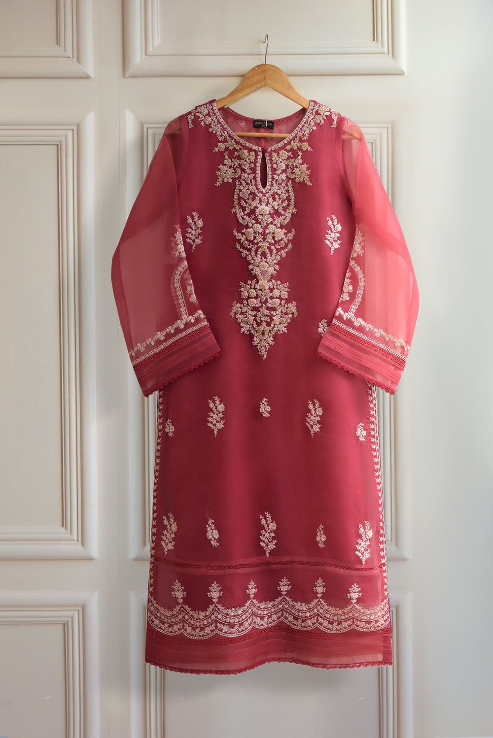Organza 3Ps Embroidery Dress With Organza Dupata