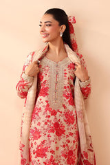 MARIA B KHADDAR PRINTED EMBROIDERY DRESS 3 PIECE 2396