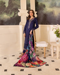 FARASHA LAWN PRINTED EMBROIDERY DRESS 3 PIECE UNSTITCHED