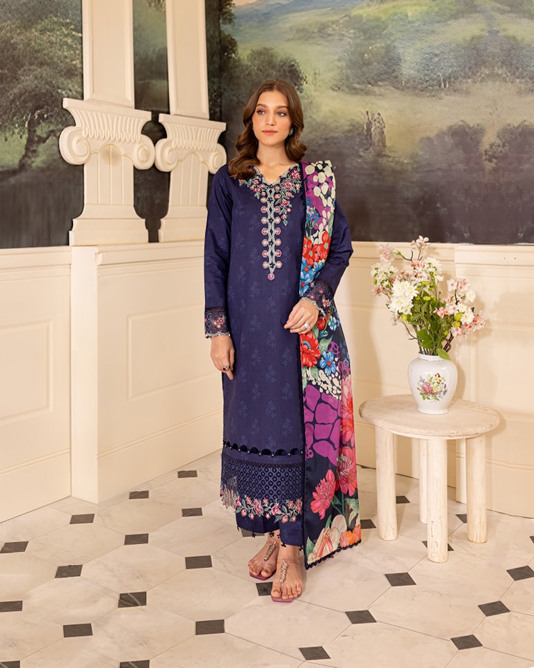 FARASHA LAWN PRINTED EMBROIDERY DRESS 3 PIECE UNSTITCHED
