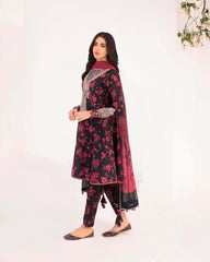JAZMIN KHADDAR PRINTED EMBROIDERY DRESS 3 PIECE 2414