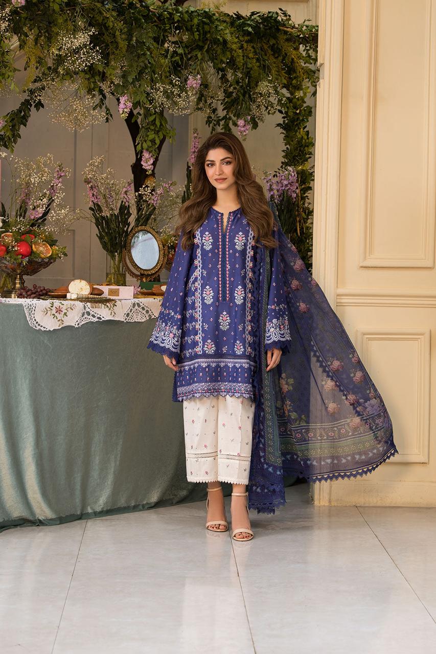 SOBIA NAZIR LAWN PRINTED EMBROIDERY DRESS 3 PIECE UNSTITCHED