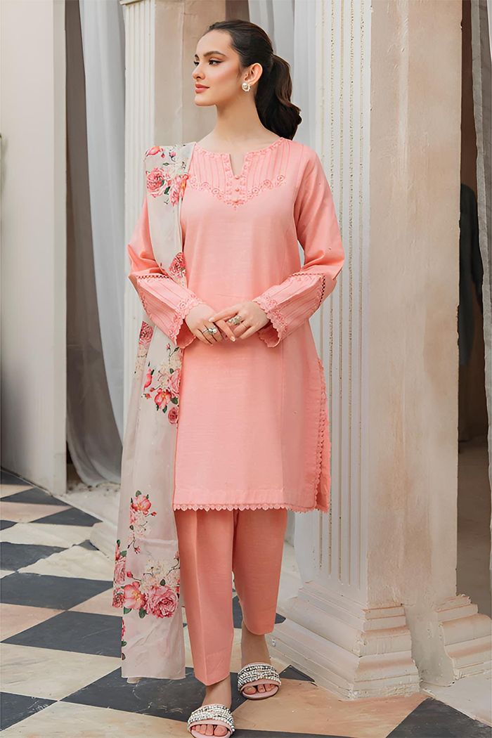 ZIVA EID COLLECTION LAWN EMBROIDERY DRESS 3 PIECE UNSTITCHED