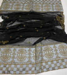 Baroque Linen Heavy Embroidery With Chiffon Dupatta