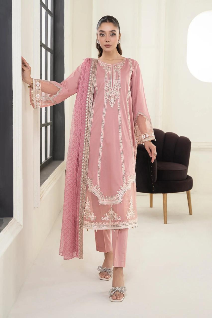 MARIA B DHANAK EMBROIDERY DRESS 3 PIECE 2357