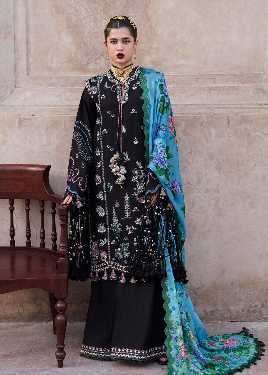 HUSSAIN REHAR DHANAK EMBROIDERY DRESS 3 PIECE 2365