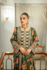 ANEELAS SILK EMBROIDERY DRESS 3 PIECE 2375
