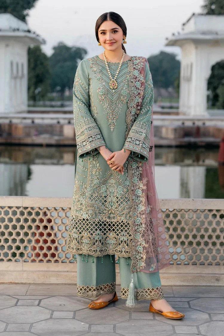IMROZIA SOFT ORGANZA HEAVILY EMBROIDERY DRESS 3 PIECE 2376