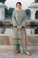 IMROZIA SOFT ORGANZA HEAVILY EMBROIDERY DRESS 3 PIECE 2376