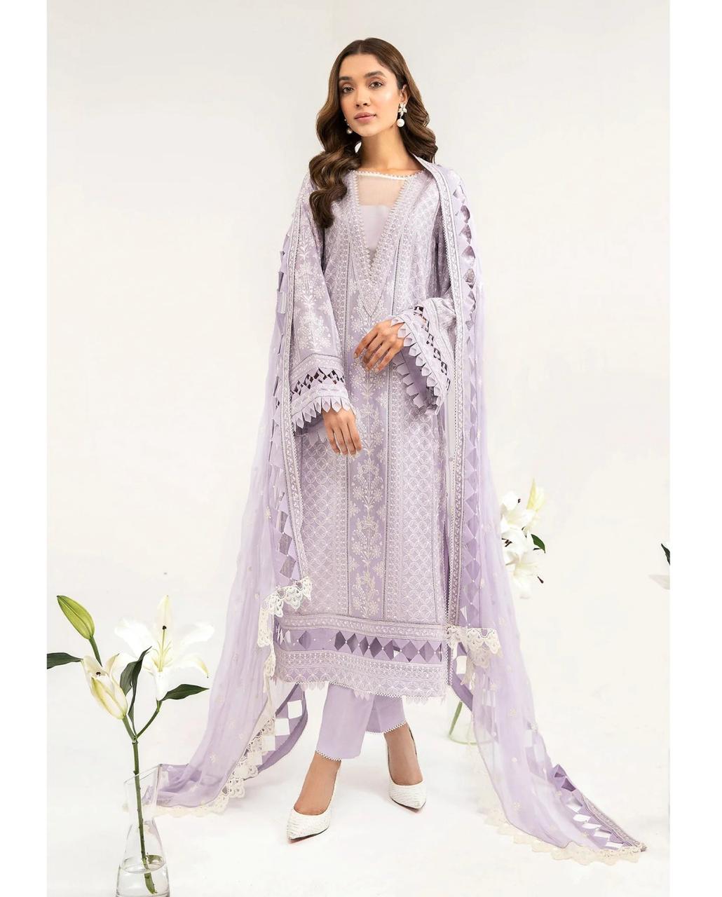MARIA B LAWN EMBROIDERY DRESS 3 PIECE UNSTITCHED