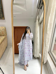 MARIA B LAWN EMBROIDERY DRESS 3 PIECE 2287