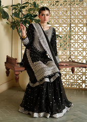 HASEENS SOFT CHIFFON EMBROIDERY GHARARA COLLECTION 2354