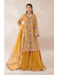 Maria B Organza Collection Mustard Unstitched Embroidery Dresses by Aizah store