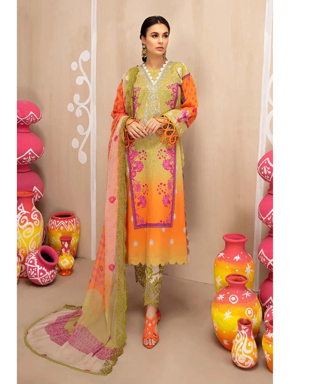 CHARIZMA EID COLLECTION LAWN PRINTED DRESS 3 PIECE UNSTITCHED