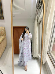 MARIA B LAWN EMBROIDERY DRESS 3 PIECE 2287