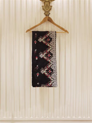 agha noor black embroidered organza dupatta online in pakistan