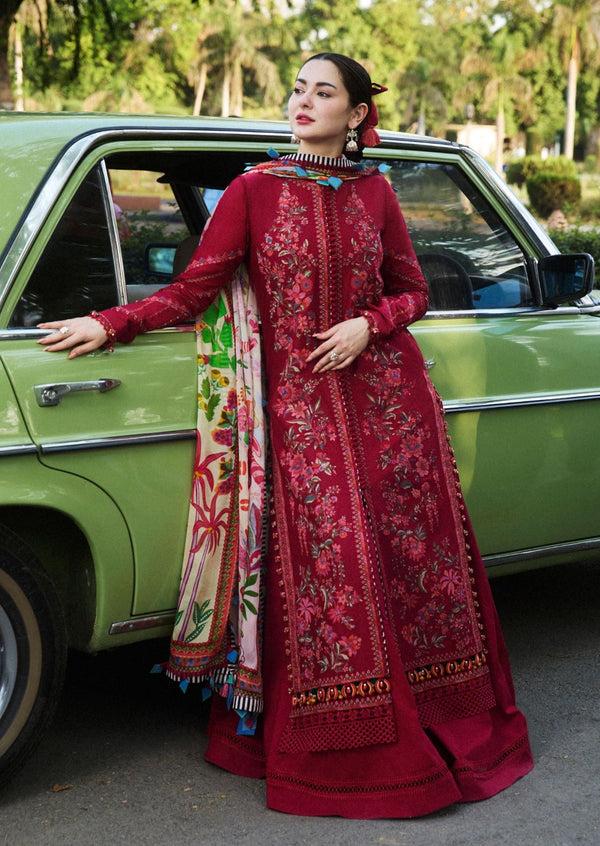 HUSSAIN REHAR LAWN PRINTED EMBROIDERY DRESS 3 PIECE UNSTITCHED 2325