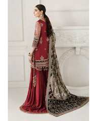 BAROQUE SOFT NET HEAVILY EMBROIDERY WORK 3 PIECE UNSTITCHED