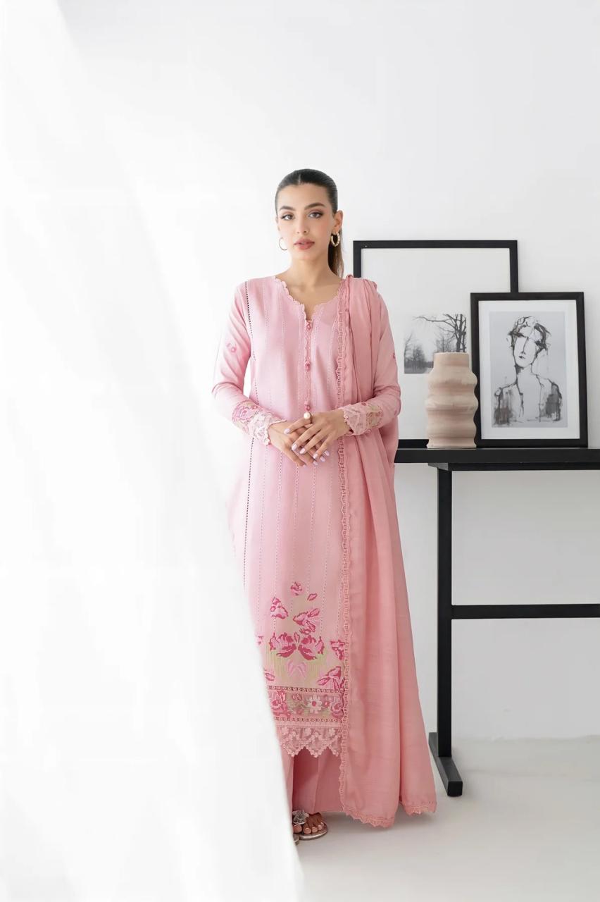 MARIA B DHANAK EMBROIDERY DRESS 3 PIECE 2375