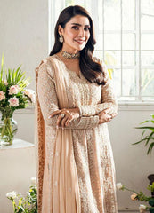 AZURE EMBROIDERY CHIFFON DRESS 3 PIECE