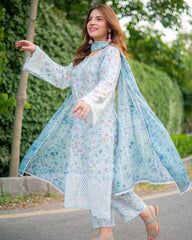 FARASHA LAWN PRINTED EMBROIDERY DRESS 3 PIECE UNSTITCHED