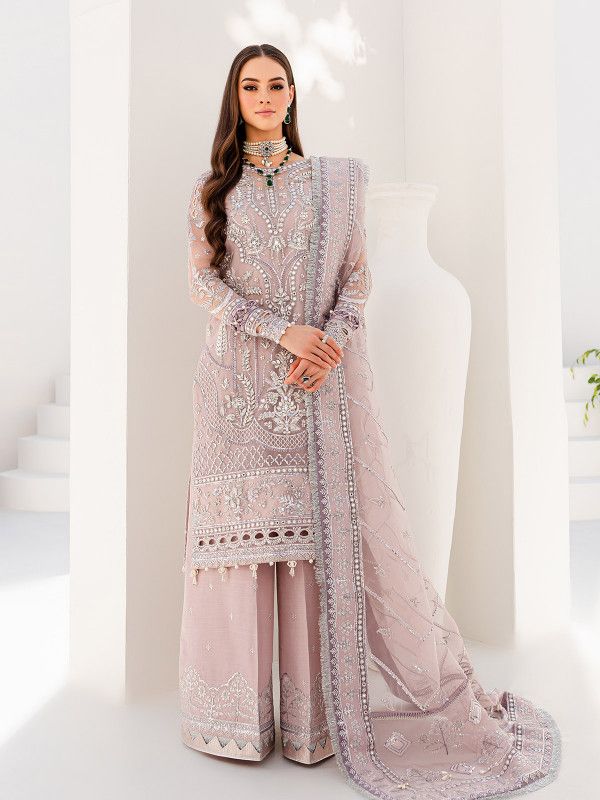 GULAL SOFT ORGANZA HEAVILY EMBROIDERY DRESS 3 PIECE UNSTITCHED