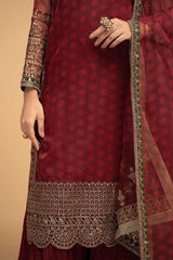 maria b organza ollection maroon embroidery dresses online shopping in pakistan